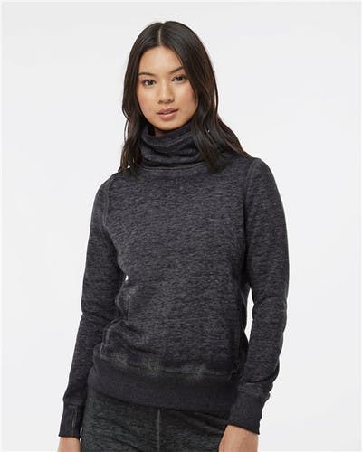 Women’s Zen Fleece Cowl Neck Burnout Sweatshirt