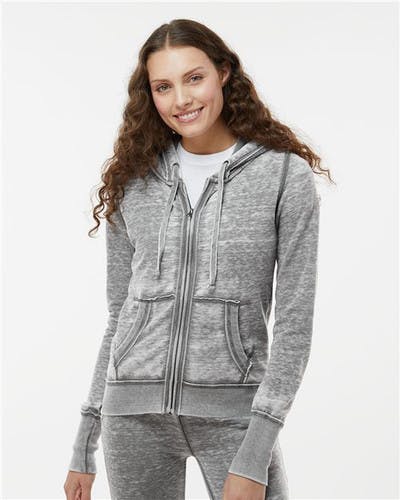 Women's Burnout Zen Fleece Full-Zip Hooded Sweatshirt
