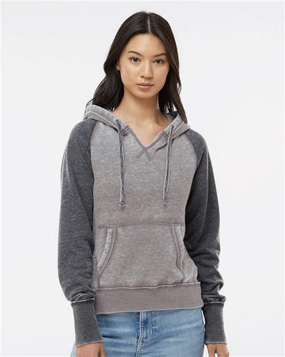 Women's Zen Fleece Raglan Hooded Burnout Sweatshirt