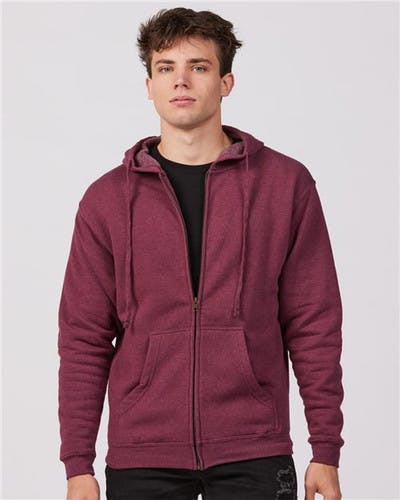 Unisex Premium Fleece Full-Zip Hooded Sweatshirt