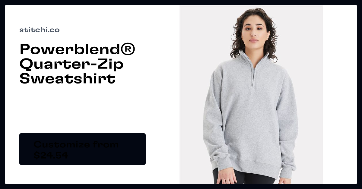 Champion powerblend quarter zip outlet