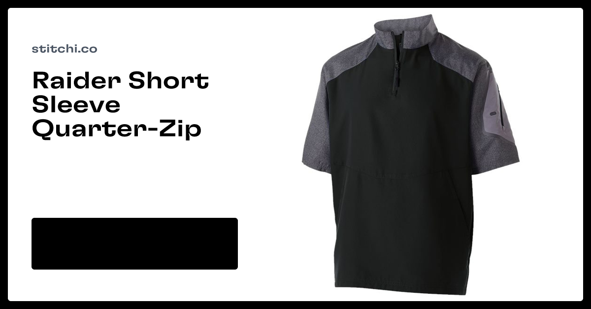 Holloway Raider Short Sleeve Quarter-Zip - 229545 | Stitchi