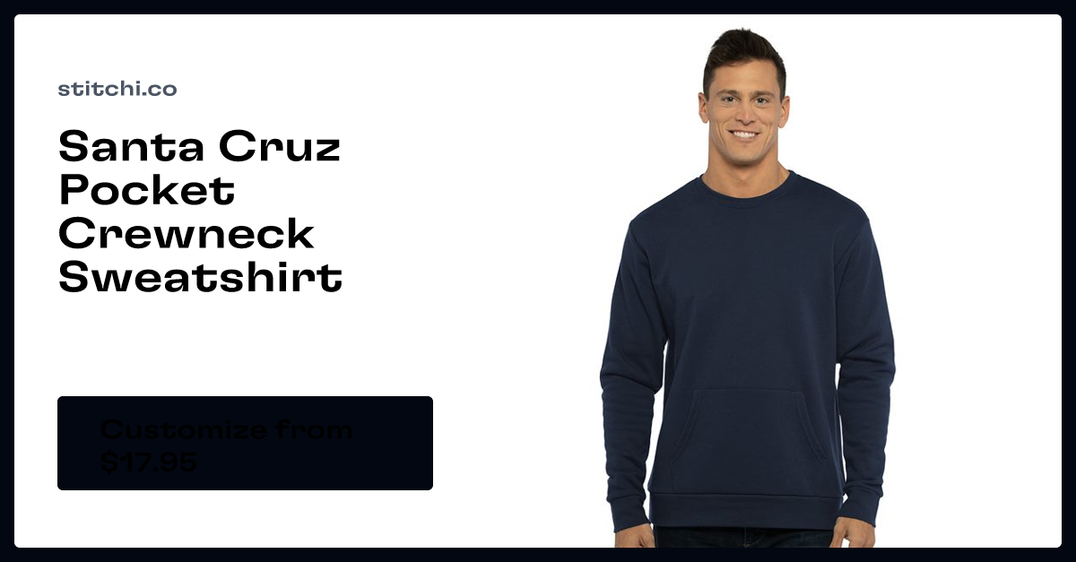 Next Level Santa Cruz Pocket Crewneck Sweatshirt 9001 Stitchi