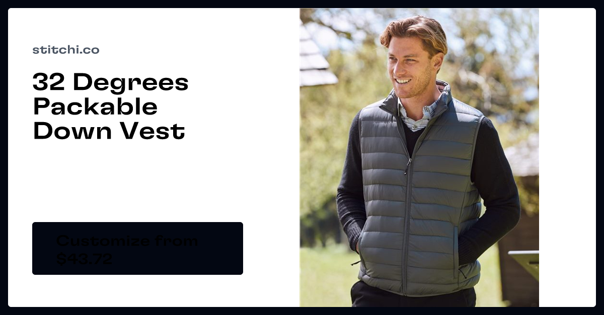 Weatherproof 32 Degrees Packable Down Vest 16700 Stitchi